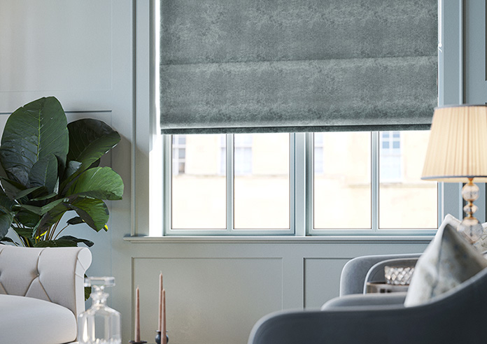Florence Faux Suede, Mid Grey - Twist&Fit Roman Blind - Image 5